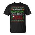 C'est Drôleois Gentil Avec Le Comptable Le Père Noël Regarde Noël Manche Longue T-Shirt