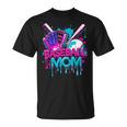 Cool Baseball Mom Neon Drip Sports Fan T-Shirt