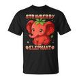 Elefante Fresa Italiano Brainrot Camiseta unisex