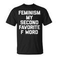 Feminism Myecond Favorite F Word ファニーフェミニスト Tシャツ