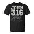 For Godo Loved The World John 316 聖書の言葉 キリスト教 Tシャツ