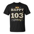 Happy 103Rd Birthday 103歳 女性 男性 誕生日パーティー 長袖tシャツ Tシャツ