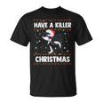 Have A Killer Whale クリスマス サンタ アグリークリスマス シャチ ファニー Tシャツ