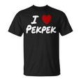 I Heart 愛 Pekpek フィリピンタガログ語 フィリピン フィリピン人 長袖tシャツ Tシャツ