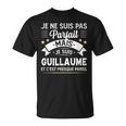 Idée Cadeau Personnalisé Prénom Guillaume Humour Homme T-Shirt