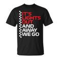 It's Lights Out And Away We Go Race Weekモータースポーツレーシング Tシャツ
