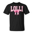 Lolli Floral Toile Pink Water Color Coquette Bow T-Shirt Lolli Floral Toile Pink Water Color Coquette Bow T-Shirt
