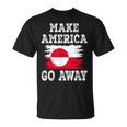 Make America Go Away グリーンランド国旗 アンティーク調 Tシャツ