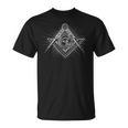 Masonic スクエア&コンパス フリーメイソン Alleeing Eye Tシャツ