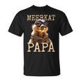 Meerkat Papaミーアキャット パパ パパ 父の日 マングース パパ スリケート ファーザー Tシャツ