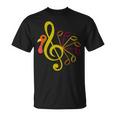 Music Note Symbol Turkey Teacher Fall Thanksgiving Autumn T-Shirt