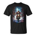 Père Noël Motard Équitation Moto Noël Lune T-Shirt