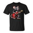 Rata Tocando Guitarra Eléctrica Guitarrista Rata Camiseta unisex