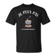 Red e Adulte Fête Fondue Manches Courtes Noir Taille Hiver Occasion Casual Imprimée Lettre Unique 'Je Peux Pas J'aioirée Fondue' Double Manche Non Étirable T-Shirt