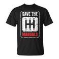 Save The Manuals Amoureux Deoitures À Transmission Automatique T-Shirt