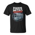 Superviviente Del Metro De Parísupervivienteuperpoblado Humor Tren Francia Camiseta unisex