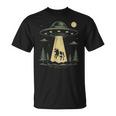 Ufo 牛誘拐デザイン Tシャツ