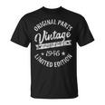 Vintage Born In 1946 Regalo De Cumpleaños Clásico Retro Camiseta unisex