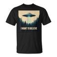 I Want To Believe ヴィンテージ Ufo エイリアン クラフト 夢の出会い Tシャツ