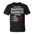 メンズ Yes I Have A Beautiful Daughters I Also Havearcastic Tシャツ