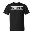 「Riona」ヘボン式「りおな」「リオナ」下の名前 ローマ字 名入れ 名乗り ラテン文字 綴り Tシャツ