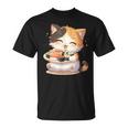 わがまま猫 寿司ねこ ラーメン好き かわいい おもしろ マンガ Tシャツ