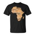 アフリカの平等パターン メラニン 肌色 アフリカ地図 Tシャツ