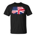 アメリカの国旗-ユニオンジャック-イギリスの国旗 Usa Flag Union Jack Uk Flag Tシャツ