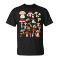 キッズ キノコ コラージュ 菌類 Tシャツ