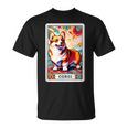 コーギー 面白いtシャツ 犬 タロット カード かわいい メンズ 子供 おもしろ 服 グッズ ネタ わんこ Tシャツ