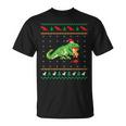 サンタ T-Rex 食べるトナカイ恐竜 アグリークリスマスセーター Tシャツ