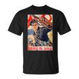 ソビエト・プロパガンダ オンワード・トゥ・ザ・ウェスト 第二次世界大戦 ヴィンテージポスター Tシャツ