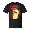 トイプードル 面白いtシャツ 犬 ムンクの叫び かわいい メンズ 子供 おもしろ 服 グッズ ネタ わんこ Tシャツ