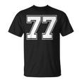 ナンバー77 野球 フットボール 誕生日 Tシャツ