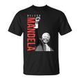 ネルソン・マンデラ 上げた 右手拳 食いしばり マンデラの日 Tシャツ