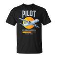 パイロット・イン・プログレス飛行機航空学校飛行機 Tシャツ