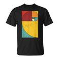 フィボナッチスパイラル幾何学アート Tシャツ