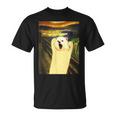 ポメラニアン 面白いtシャツ 犬 ムンクの叫び かわいい メンズ 子供 おもしろ 服 グッズ ネタ わんこ Tシャツ