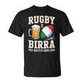 ラグビーとビール だからこそ私はここにいます イタリアのラグビーファン Tシャツ