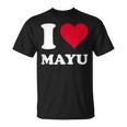 レッドハート I Love Mayu Tシャツ