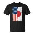 半日半 アメリカ国旗 日米ルーツ Tシャツ