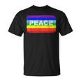 平和 シンボル 国旗 色 戦争反対 虹 Peace No Warintage Tシャツ