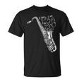 猫とサックス サクソフォン奏者 猫の飼い主 サックス Tシャツ