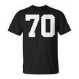 番号70 背面 スポーツチームジャージ番号 Tシャツ