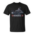 第二次世界大戦のドイツ戦艦ビスマルク Tシャツ