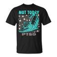 面白いptsd啓発リラックス猫は今日ではありません Tシャツ
