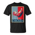 面白いtシャツ にわとり 鶏 鳥 メンズ おもしろ 面白い 服 おもしろグッズ ネタ ポスター チキン Tシャツ