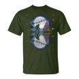 Bigfoot Christmas Santa Sleigh Reindeer T-Shirt