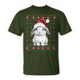 Ugly Christmas Sweater Rabbit Lover Santa Hat Holiday T-Shirt Ugly Christmas Sweater Rabbit Lover Santa Hat Holiday T-Shirt