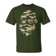 Vintage Santa Face Camouflage Christmas Xmas Camo Boys T-Shirt Vintage Santa Face Camouflage Christmas Xmas Camo Boys T-Shirt